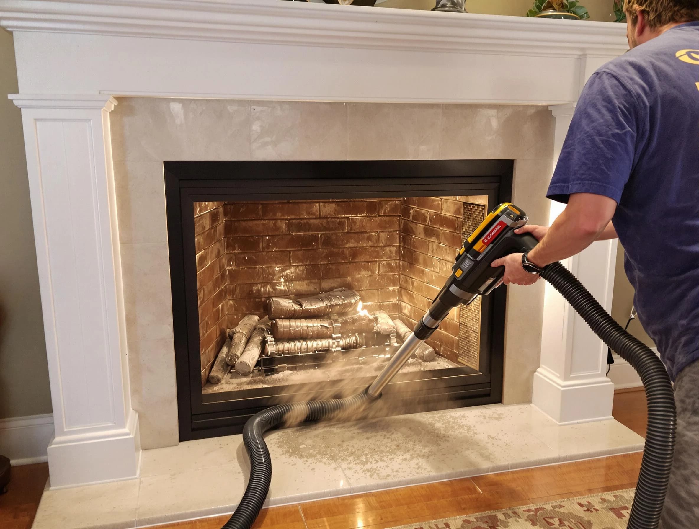 Fireplace cleaning performed by Somerset Chimney Sweep in Somerset, NJ
